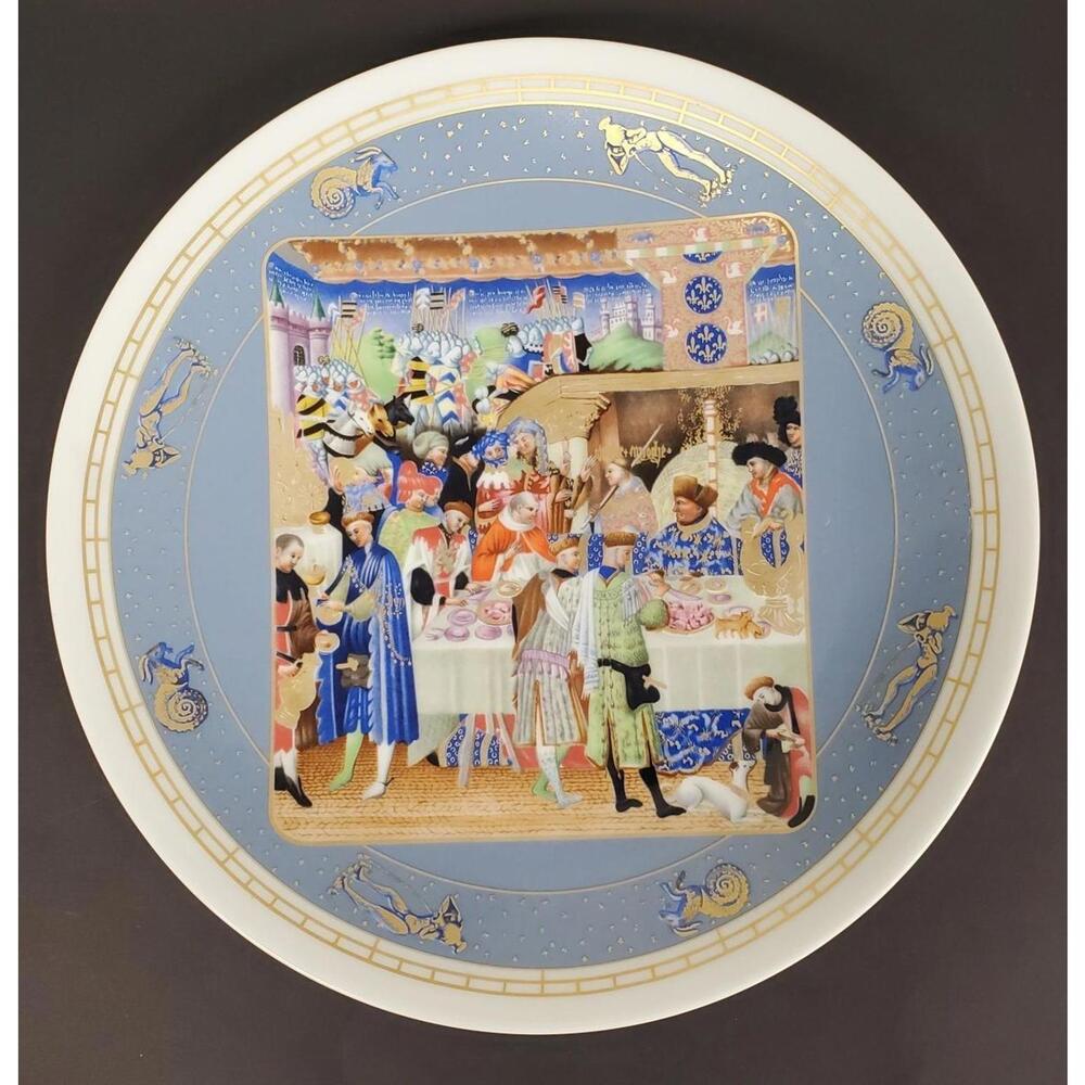 Vintage 1977 Porcelain De Limoges Plate by Jean Dutheil 9.75"